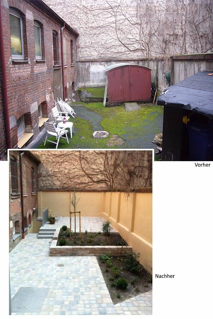 Komplettinnen- und Hofsanierung mit Anbau Balkone